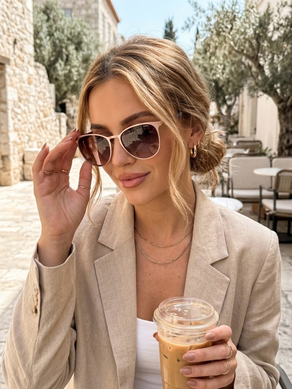 INVU Polarized Sunglasses Rose Gold Frame Lightweight